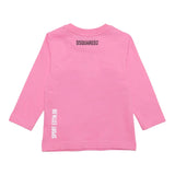 Dsquared2 Shirt tinta unita con Logo Rosa per Bambina DQ1879FJ ROSA DSQUARED2 