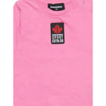 Dsquared2 Shirt tinta unita con Logo Rosa per Neonata DQ1879F ROSA DSQUARED2 