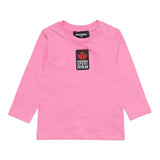 Dsquared2 Shirt tinta unita con Logo Rosa per Neonata DQ1879F ROSA DSQUARED2 