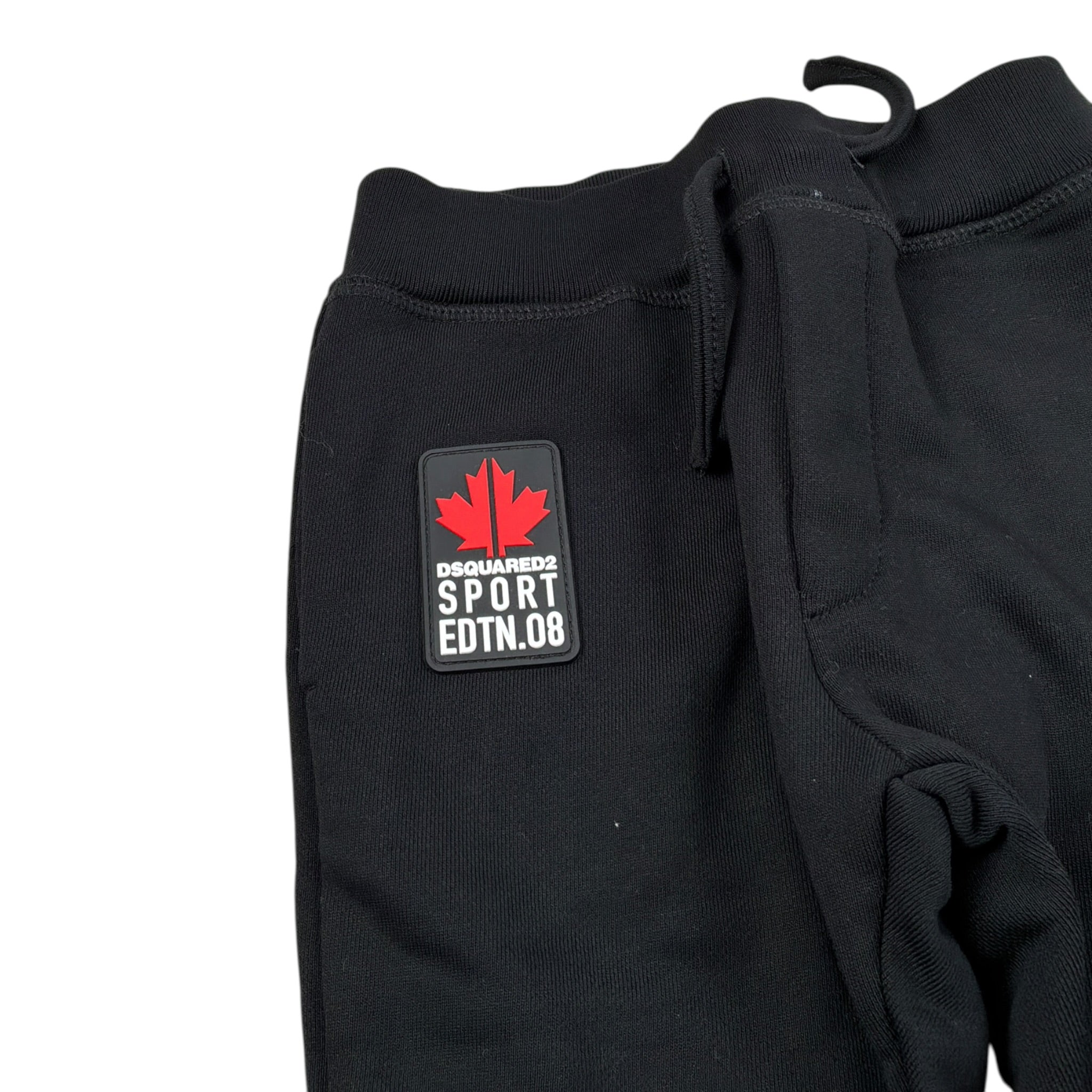 Dsquared2 Pantalone Modello Tuta tinta unita con Stampa Nero per Bambino DQ1882 NERO DSQUARED2 
