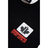 Dsquared2 T-Shirt Bicolore con Stampa Bianco/Nero per Bambino DQ2188 BIANCO/NERO DSQUARED2 