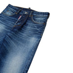 Dsquared2 Jeans tinta unita con Strappi Blu per Bambino DQ2241 BLU DSQUARED2 
