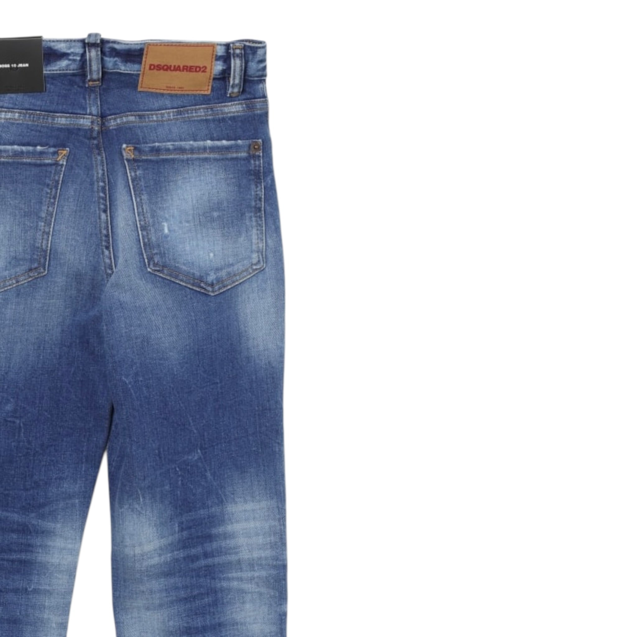 Dsquared2 Jeans tinta unita con Strappi Blu per Bambino DQ2241XX BLU DSQUARED2 