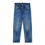 Dsquared2 Jeans tinta unita 5 Tasche Blu per Bambino DQ22522 BLU DSQUARED2 