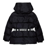 Dsquared2 Giubbino tinta unita con Zip E Cappuccio Nero per Bambina DQ2439 NERO DSQUARED2 