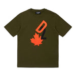 Dsquared2 T-Shirt tinta unita con Logo Verde per Bambino DQ2464 VERDE DSQUARED2 