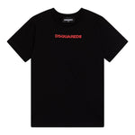 Dsquared2 T-Shirt tinta unita con Logo Nero per Bambino DQ2478 NERO DSQUARED2 