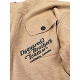 Dsquared2 Maglia Girocollo tinta unita con Stampa Cammello per Bambino DQ2602 CAMMELLO DSQUARED2 