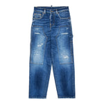 Dsquared2 Jeans tinta unita con Cuciture In Rilievo Blu per Bambino DQ26366 BLU DSQUARED2 