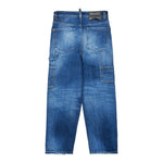 Dsquared2 Jeans tinta unita con Cuciture In Rilievo Blu per Bambino DQ26366 BLU DSQUARED2 