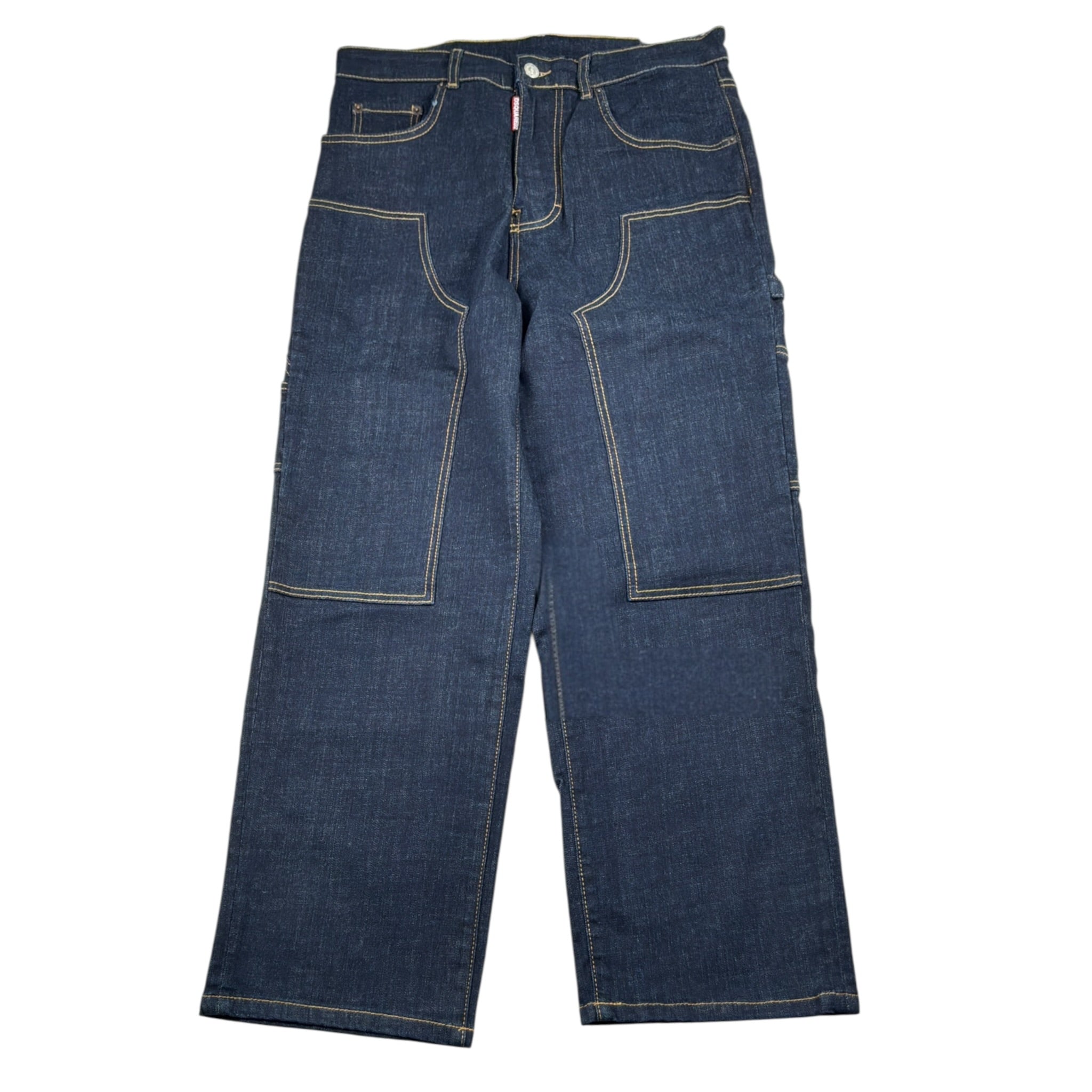 Dsquared2 Jeans tinta unita con Cuciture In Rilievo Blu per Bambino DQ2636 BLU DSQUARED2 