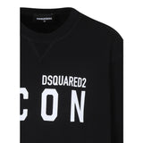 Dsquared2 Felpa tinta unita Girocollo con Stampa Nero per Bambino DQ2667 NERO DSQUARED2 