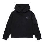 Dsquared2 Felpa Chiusa con Cappuccio tinta unita con Logo Nero per Bambino DQ2735 NERO DSQUARED2 