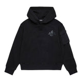 Dsquared2 Felpa Chiusa con Cappuccio tinta unita con Logo Nero per Bambino DQ2735 NERO DSQUARED2 