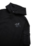 Dsquared2 Felpa Chiusa con Cappuccio tinta unita con Logo Nero per Bambino DQ2735 NERO DSQUARED2 