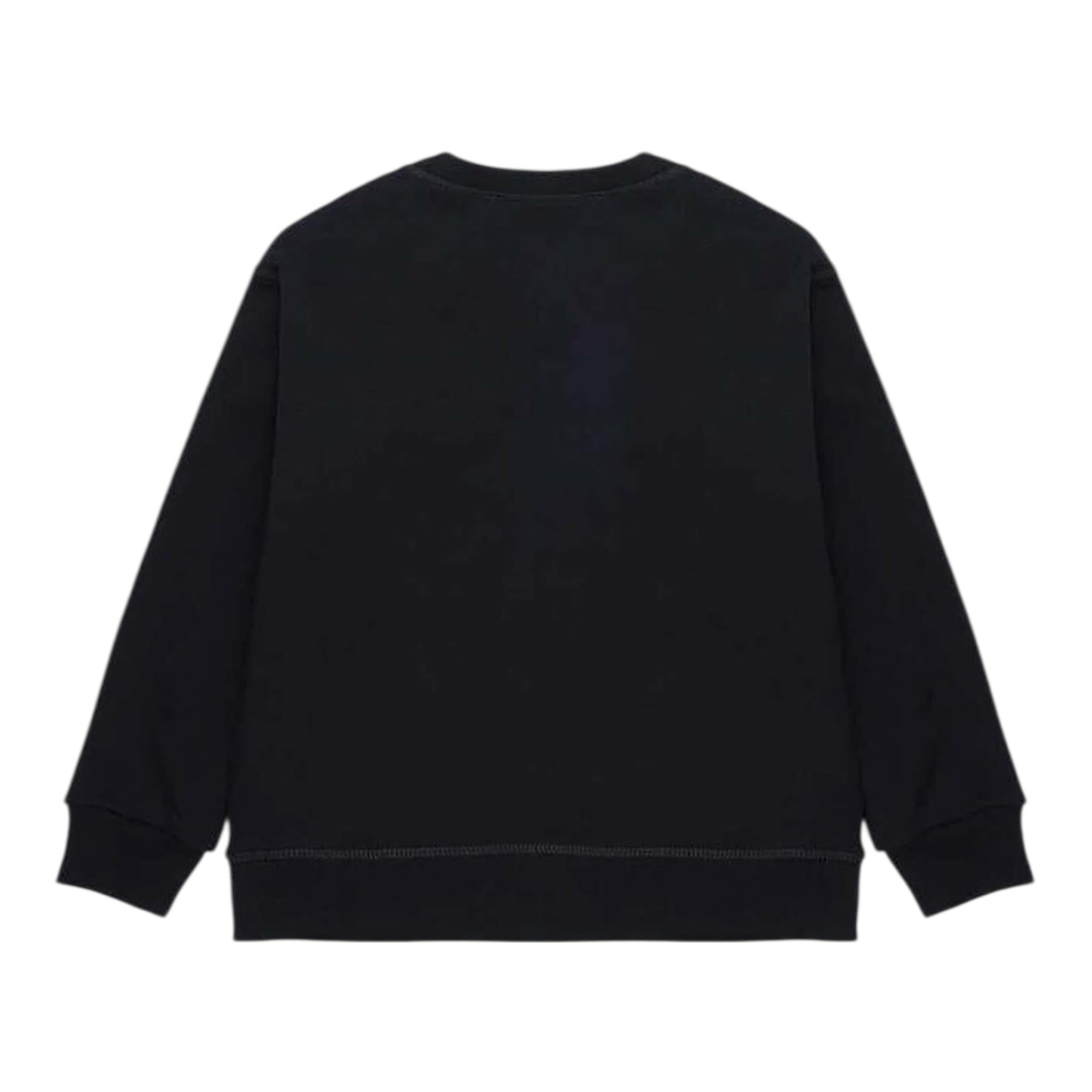 Dsquared2 Felpa Chiusa Girocollo tinta unita con Logo Nero per Bambino DQ2739 NERO DSQUARED2 