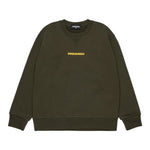 Dsquared2 Felpa Chiusa Girocollo tinta unita con Logo Verde per Bambino DQ2739X VERDE DSQUARED2 