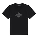 Dsquared2 T-Shirt Girocollo tinta unita con Logo Nero per Bambino DQ2743 NERO DSQUARED2 