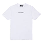 Dsquared2 T-Shirt Girocollo tinta unita con Logo Bianco per Bambino DQ2823X BIANCO DSQUARED2 