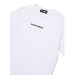 Dsquared2 T-Shirt Girocollo tinta unita con Logo Bianco per Bambino DQ2823X BIANCO DSQUARED2 