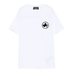 Dsquared2 T-Shirt Girocollo tinta unita con Logo Bianco per Bambino DQ2988 BIANCO DSQUARED2 