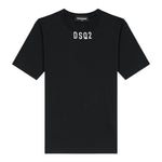 Dsquared2 T-Shirt Girocollo tinta unita con Logo Nero per Bambino DQ2997 NERO DSQUARED2 