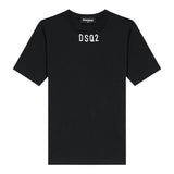 Dsquared2 T-Shirt Girocollo tinta unita con Logo Nero per Bambino DQ2997 NERO DSQUARED2 