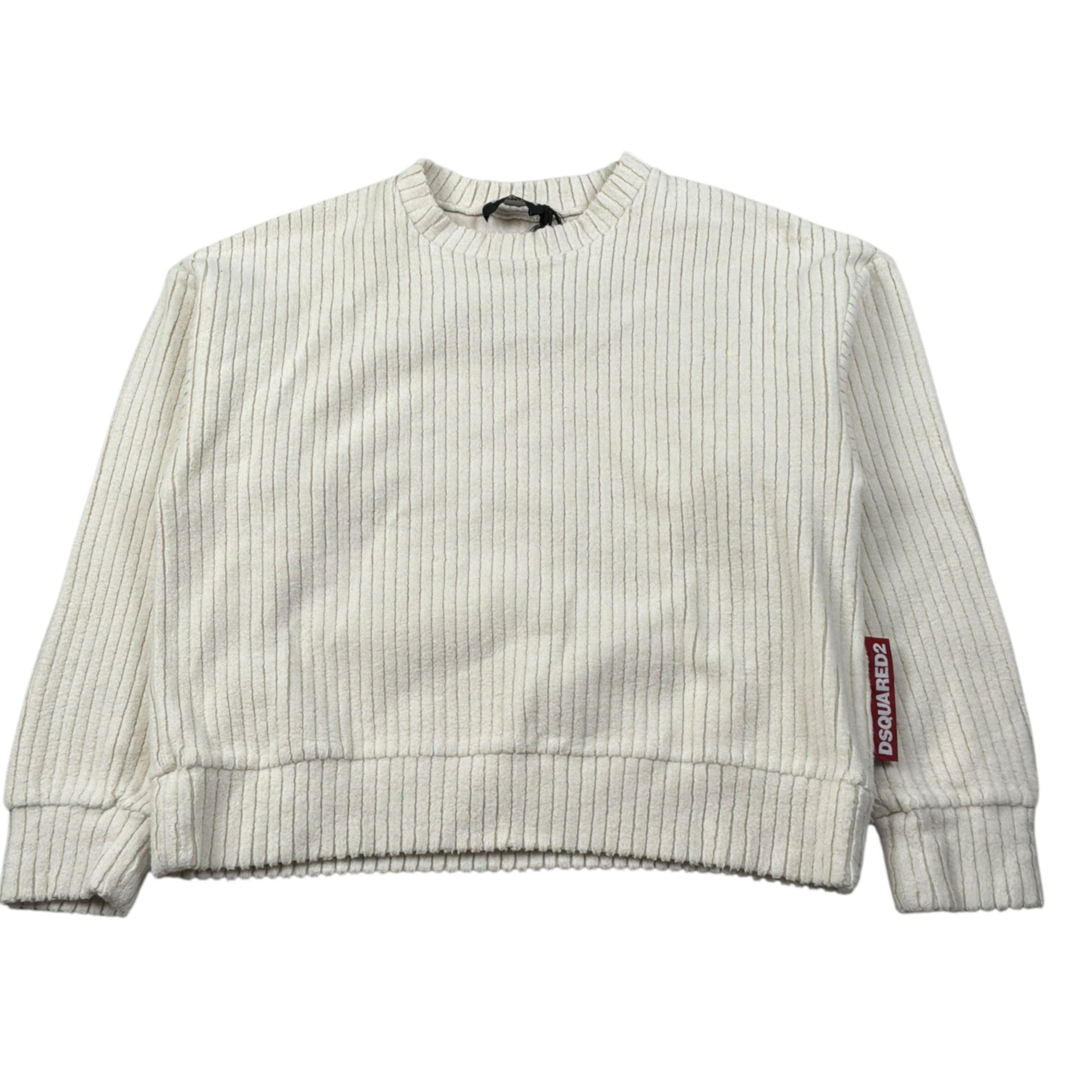 Dsquared2 Felpa tinta unita Girocollo Panna per Bambino DQ2999X PANNA DSQUARED2 