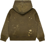 Dsquared2 Felpa tinta unita con Cappuccio E Stampa Verde per Bambina DQ3009 VERDE DSQUARED2 