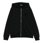 Dsquared2 Felpa con Zip E Cappuccio tinta unita Nero per Bambino DQ3010 NERO DSQUARED2 