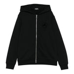 Dsquared2 Felpa con Zip E Cappuccio tinta unita Nero per Bambino DQ3010X NERO DSQUARED2 
