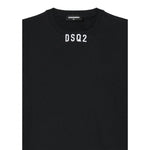 Dsquared2 Felpa Girocollo tinta unita con Logo Nero per Bambino DQ3017 NERO DSQUARED2 