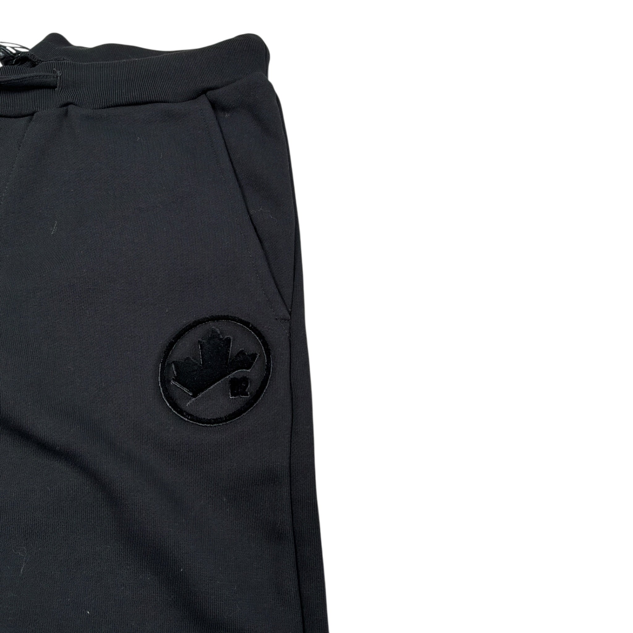 Dsquared2 Pantalone Tuta tinta unita con Logo Nero per Bambino DQ3031 NERO DSQUARED2 