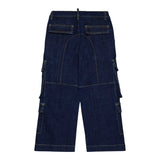 Dsquared2 Jeans tinta unita con Cuciture In Rilievo Blu per Bambina DQ3039 BLU DSQUARED2 