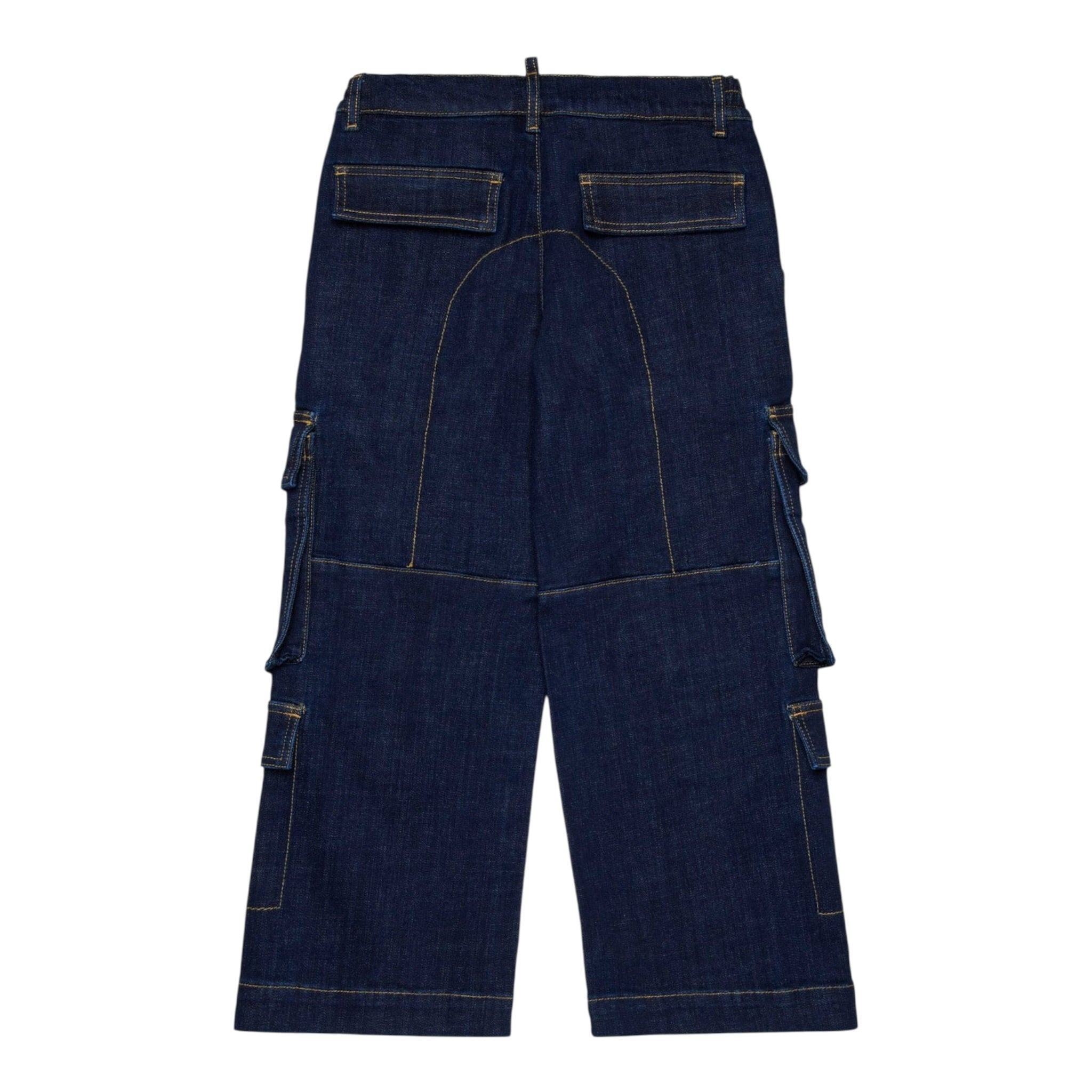 Dsquared2 Jeans tinta unita con Cuciture In Rilievo Blu per Bambina DQ3039 BLU DSQUARED2 