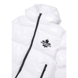Dsquared2 Giubbino tinta unita con Zip E Cappuccio Bianco per Bambino DQ3042 BIANCO DSQUARED2 
