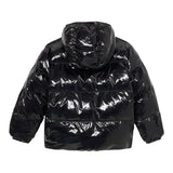 Dsquared2 Giubbino tinta unita con Zip E Cappuccio Nero per Bambino DQ3042 NERO DSQUARED2 
