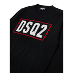 Dsquared2 Maglia Girocollo tinta unita Cn Stampa Nero per Bambino DQ3071 NERO DSQUARED2 