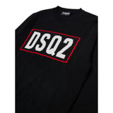 Dsquared2 Maglia Girocollo tinta unita Cn Stampa Nero per Bambino DQ3071 NERO DSQUARED2 
