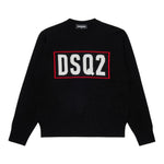 Dsquared2 Maglia Girocollo tinta unita Cn Stampa Nero per Bambino DQ3071XX NERO DSQUARED2 