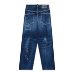 Dsquared2 Jeans tinta unita con Fantasia Blu per Bambino DQ3082 BLU DSQUARED2 