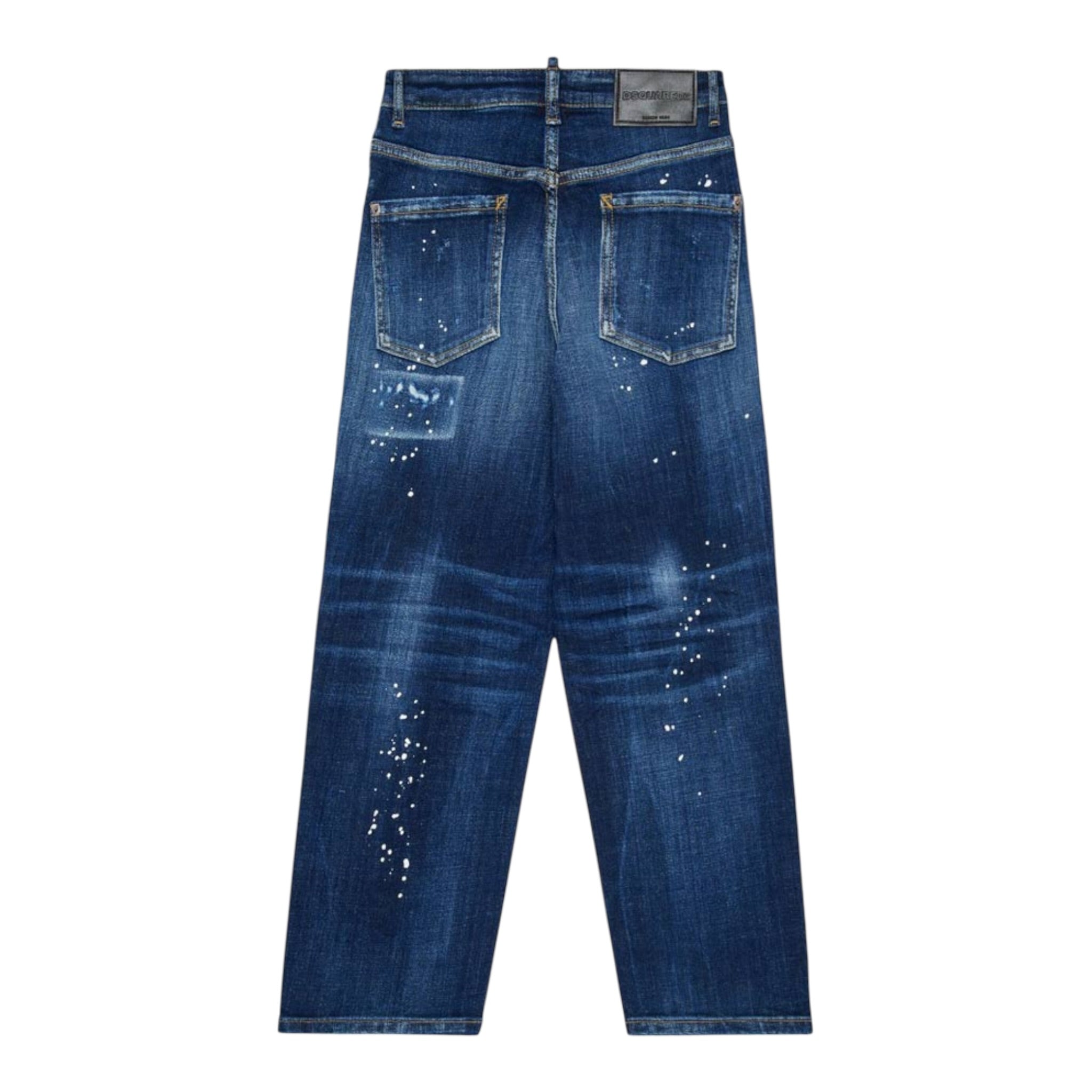 Dsquared2 Jeans tinta unita con Fantasia Blu per Bambino DQ3082 BLU DSQUARED2 