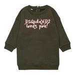Dsquared2 Abito tinta unita Modello Felpe Verde per Neonata DQ3091X VERDE DSQUARED2 