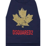 Dsquared2 Felpa Chiusa Girocollo tinta unita con Logo Blu per Neonato DQ3096 BLU DSQUARED2 