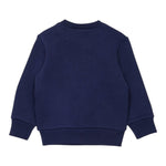 Dsquared2 Felpa Chiusa Girocollo tinta unita con Logo Blu per Neonato DQ3099 BLU DSQUARED2 
