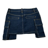 Dsquared2 Gonna In Denim tinta unita con Tasconi Blu per Bambina DQ3138 BLU DSQUARED2 