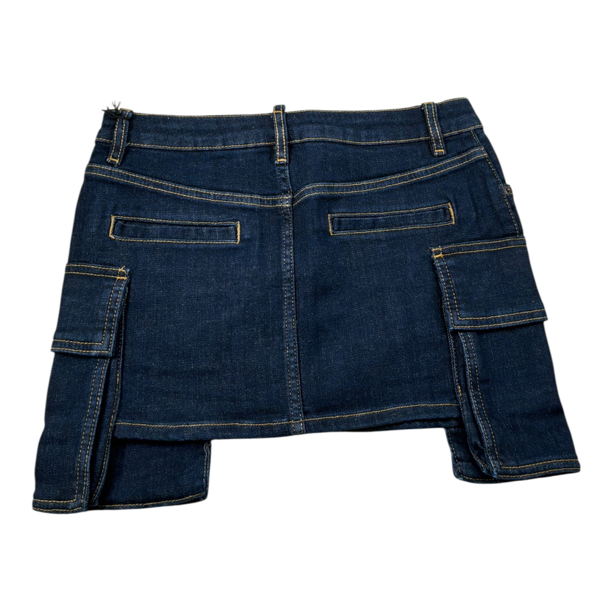 Dsquared2 Gonna In Denim tinta unita con Tasconi Blu per Bambina DQ3138 BLU DSQUARED2 