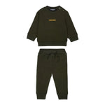 Dsquared2 Completo 2Pz Felpa-Pantalone tinta unita Verde per Bambino DQ3146NXJ VERDE DSQUARED2 