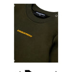 Dsquared2 Completo 2Pz Felpa-Pantalone tinta unita Verde per Neonato DQ3146NX VERDE DSQUARED2 