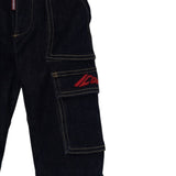 Dsquared2 Jeans tinta unita con Tasconi E Stampa Blu per Neonato DQ3149 BLU DSQUARED2 
